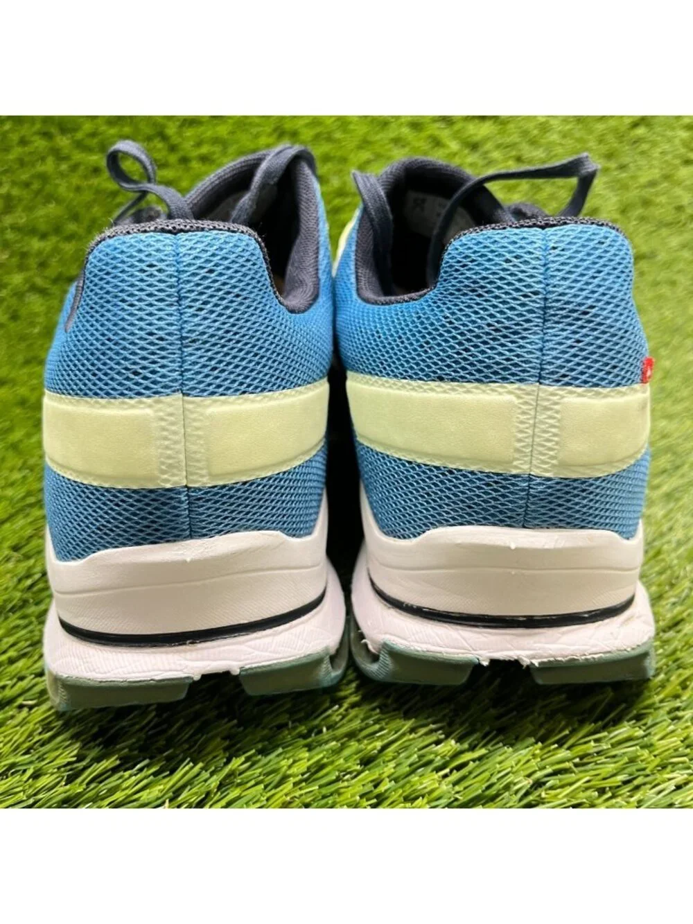 On Cloudsurfer 6 Mens Size 12.5 White Blue Black Athletic Running Shoes Sneakers